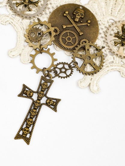 Nico Molly White Sweet Cool Cross Pendant Single Chain Women&