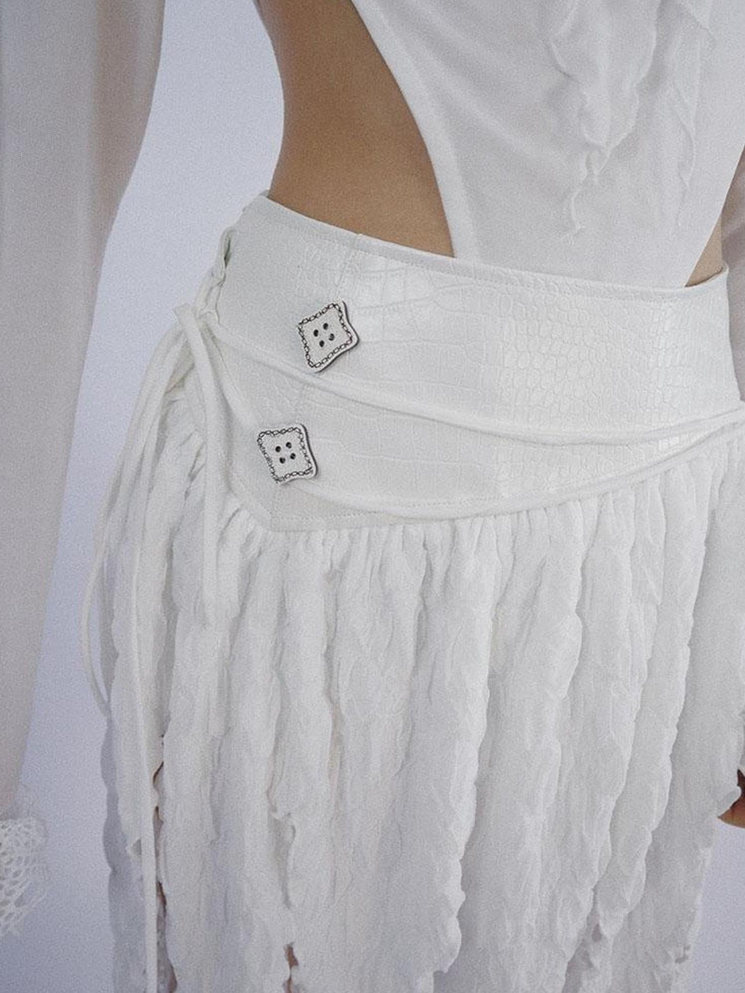 WSW WUSHENWU No Body Sweet Spicy Wind Textured Skirt