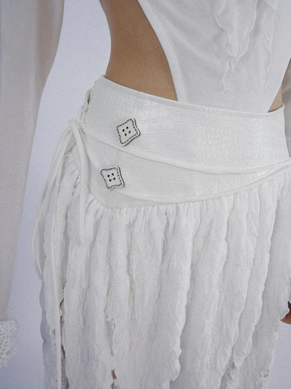 No Body Sweet Spicy Wind Textured Skirt