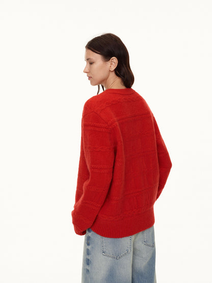 Northbutsouth 3d Embossed Relief Textured Aran Women&
