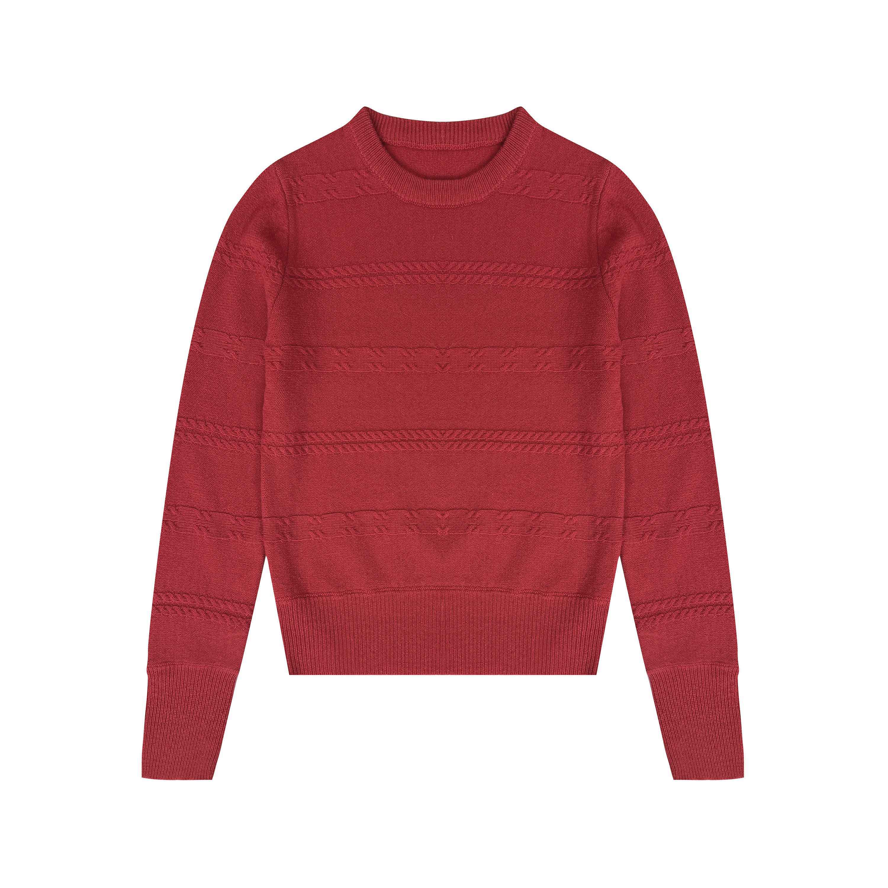Northbutsouth_3d_Embossed_Textured_Slim_Fit_Pullover_Women&