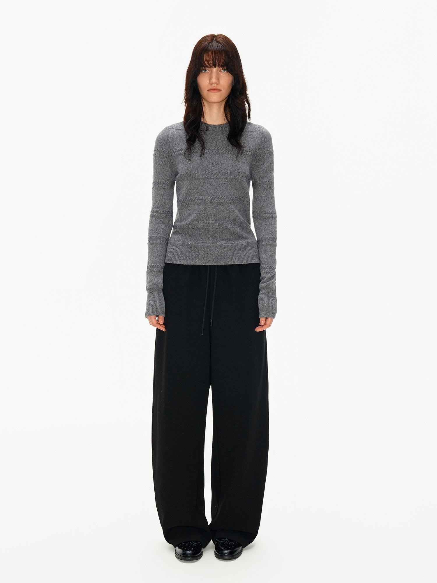 Northbutsouth 3d Embossed Textured Slim Fit Pullover Women&