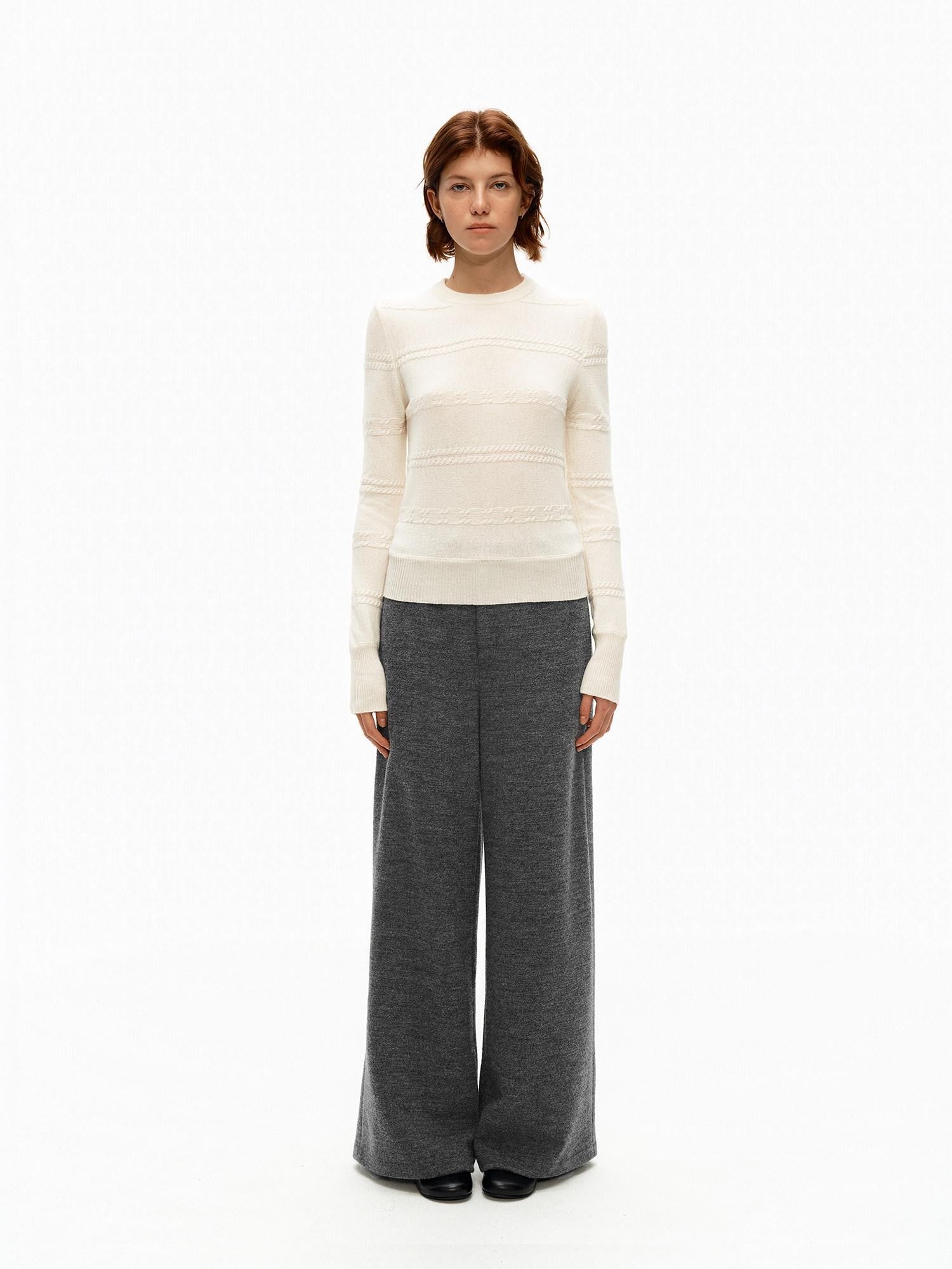 Northbutsouth 3d Embossed Textured Slim Fit Pullover Women&