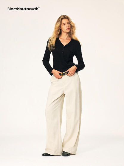 Northbutsouth 3d Pocket Stacked V-neck Women&