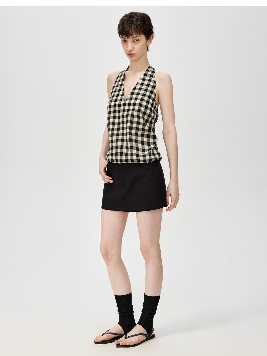 Northbutsouth A Line Mini Skirt With Lining And Low Waist