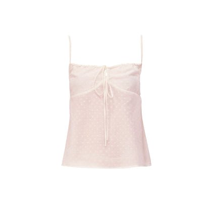 Northbutsouth Adjustable Strap A Line Casual Sundress With Subtle Polka Dot Texture MISSTT