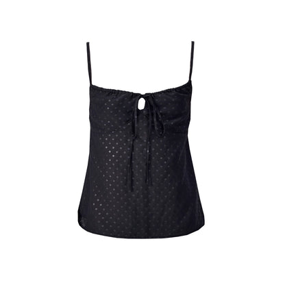 Northbutsouth Adjustable Strap A Line Casual Sundress With Subtle Polka Dot Texture MISSTT