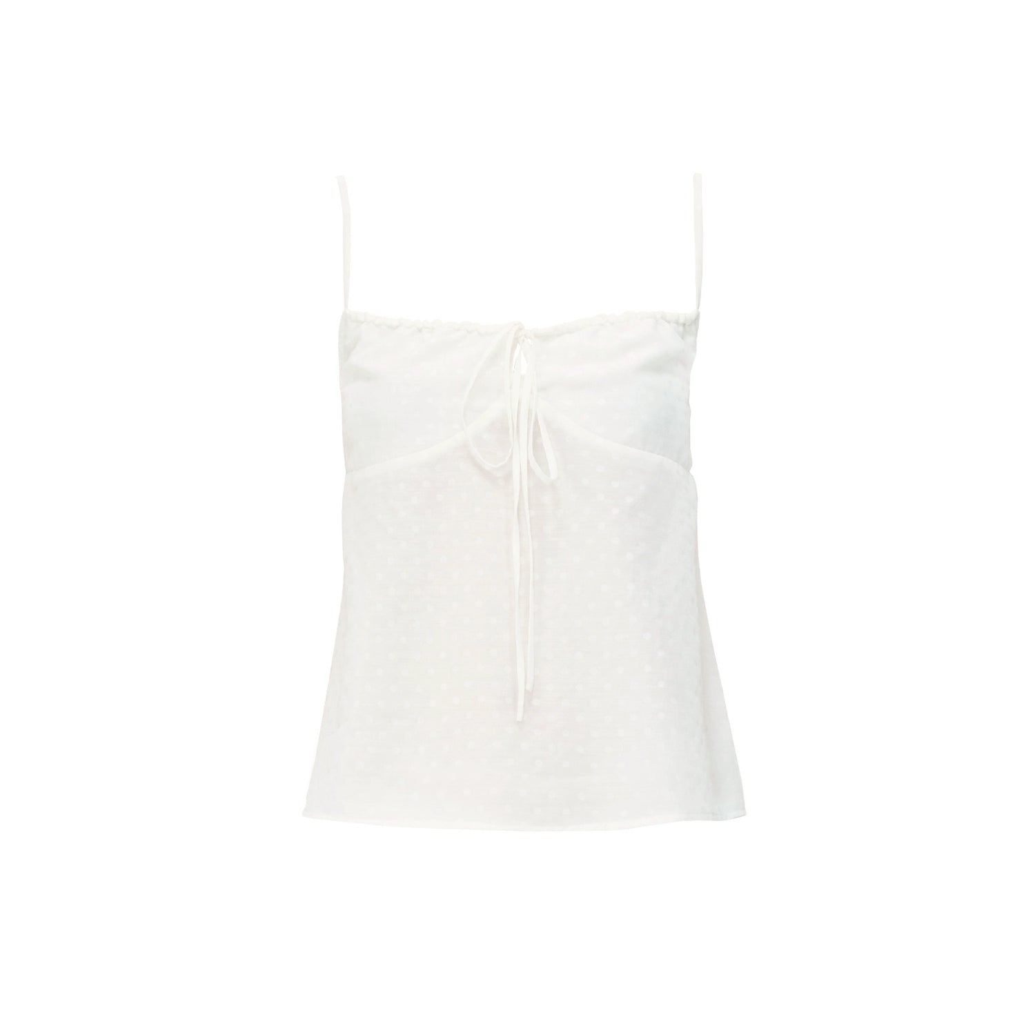 Northbutsouth Adjustable Strap A Line Casual Sundress With Subtle Polka Dot Texture MISSTT