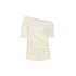 Northbutsouth Asymmetric Ruffle Hem Soft Fitted Top MISSTT