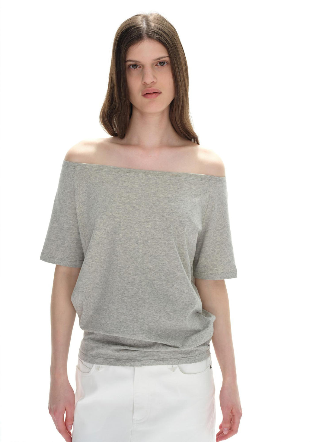 Northbutsouth Asymmetric Shoulder Stacked Two Way T-shirt