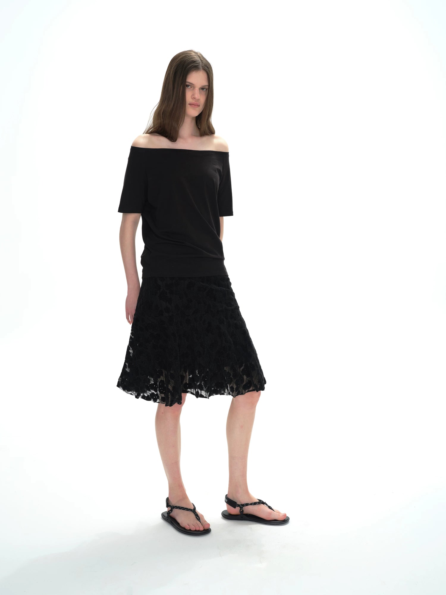 Northbutsouth Asymmetric Shoulder Stacked Two Way T-shirt-4