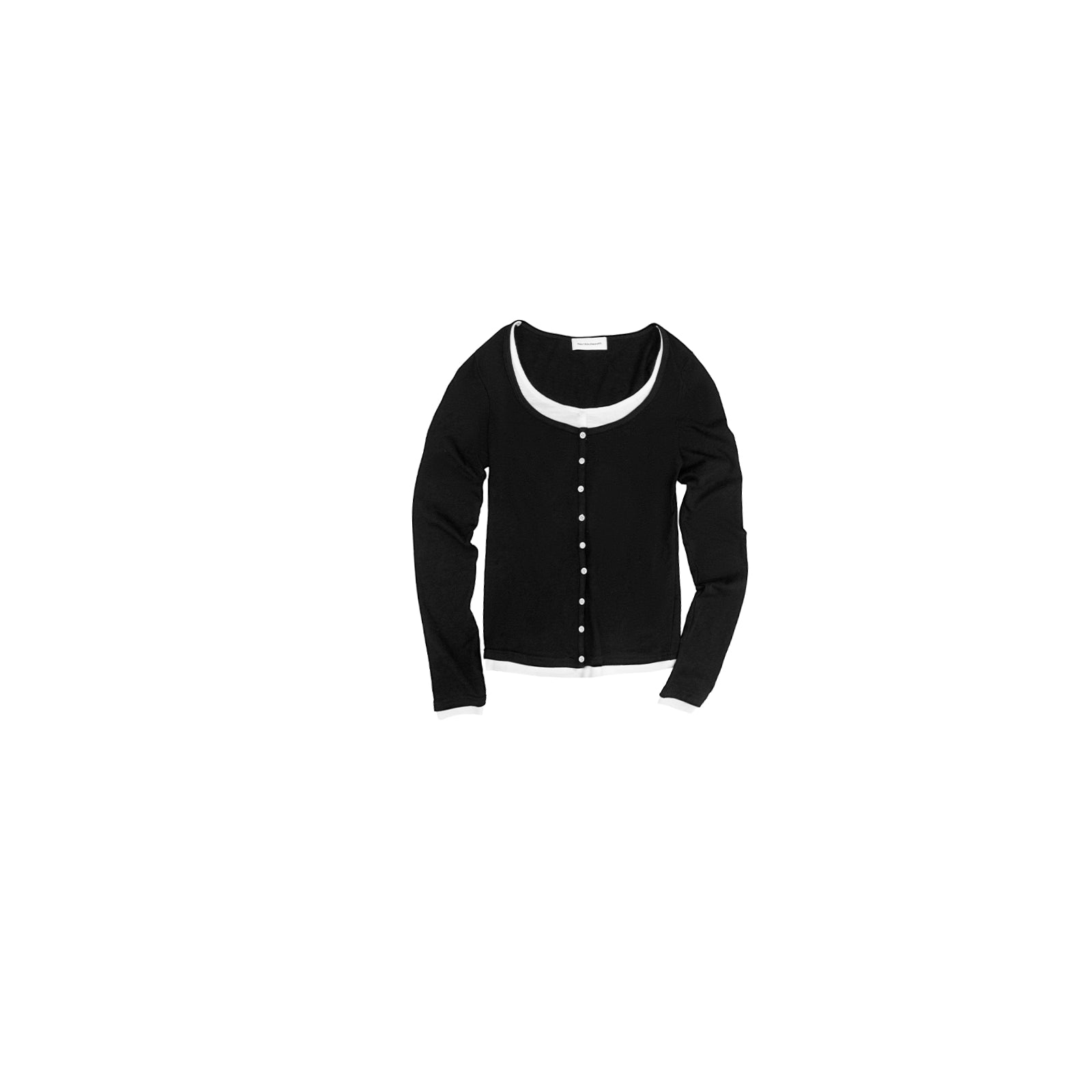 Northbutsouth Australian Wool V-neck Color Block Layered Knit Top MISSTT