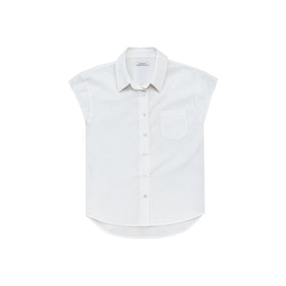 Northbutsouth_Black_And_White_Bubble_Texture_Slim_Fit_Flutter_Sleeve_Women&