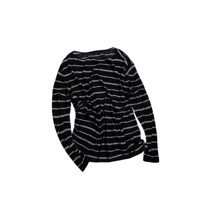 Northbutsouth_Black_And_White_Striped_Off_Shoulder_Knit_Women&