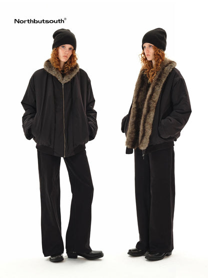 Northbutsouth Black Eco Reversible Lapel Mid Length Loose Women&