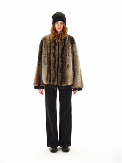 Northbutsouth Black Eco Reversible Lapel Mid Length Loose Women&