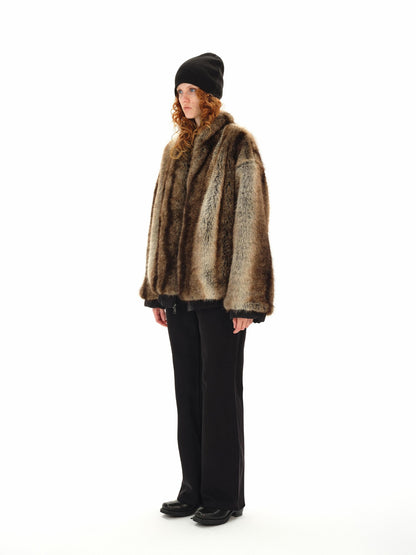 Northbutsouth Black Eco Reversible Lapel Mid Length Loose Women&