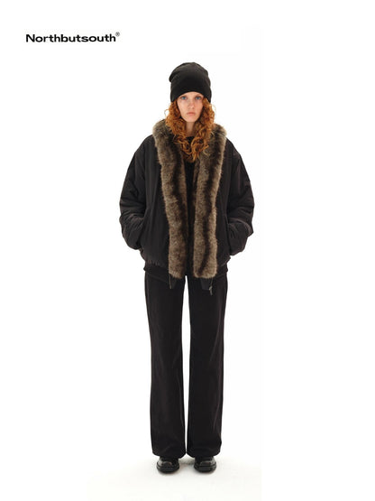 Northbutsouth Black Eco Reversible Lapel Mid Length Loose Women&