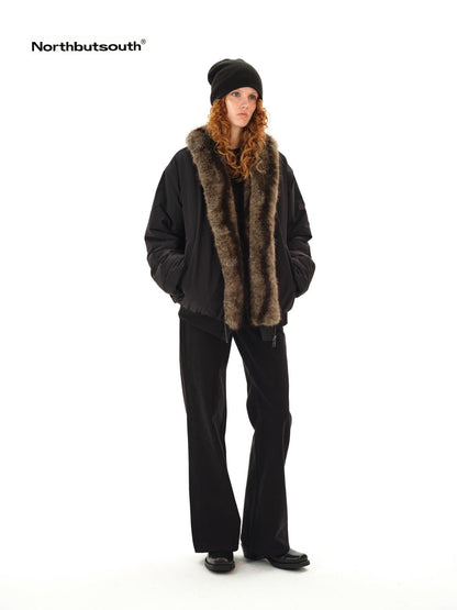 Northbutsouth Black Eco Reversible Lapel Mid Length Loose Women&