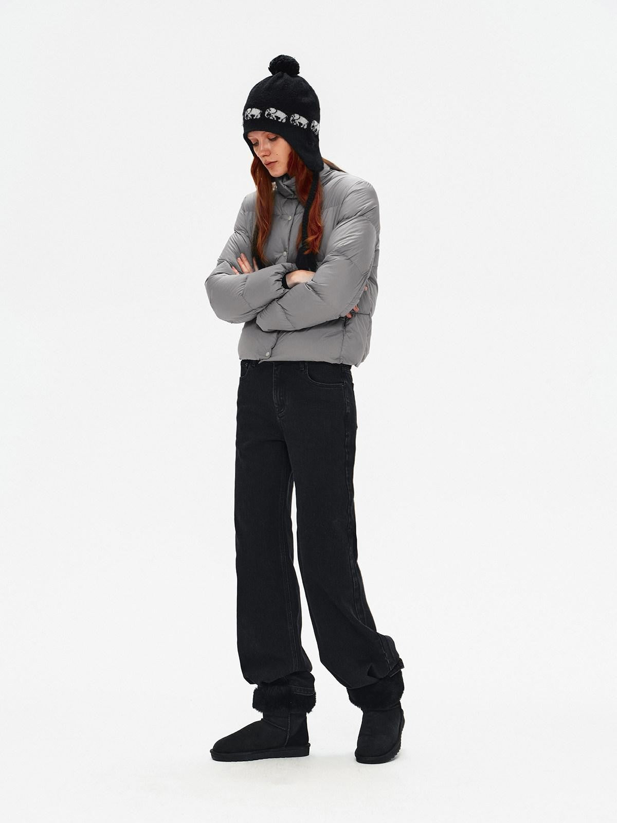 Northbutsouth Black Grey Vintage Washed Distressed Women&