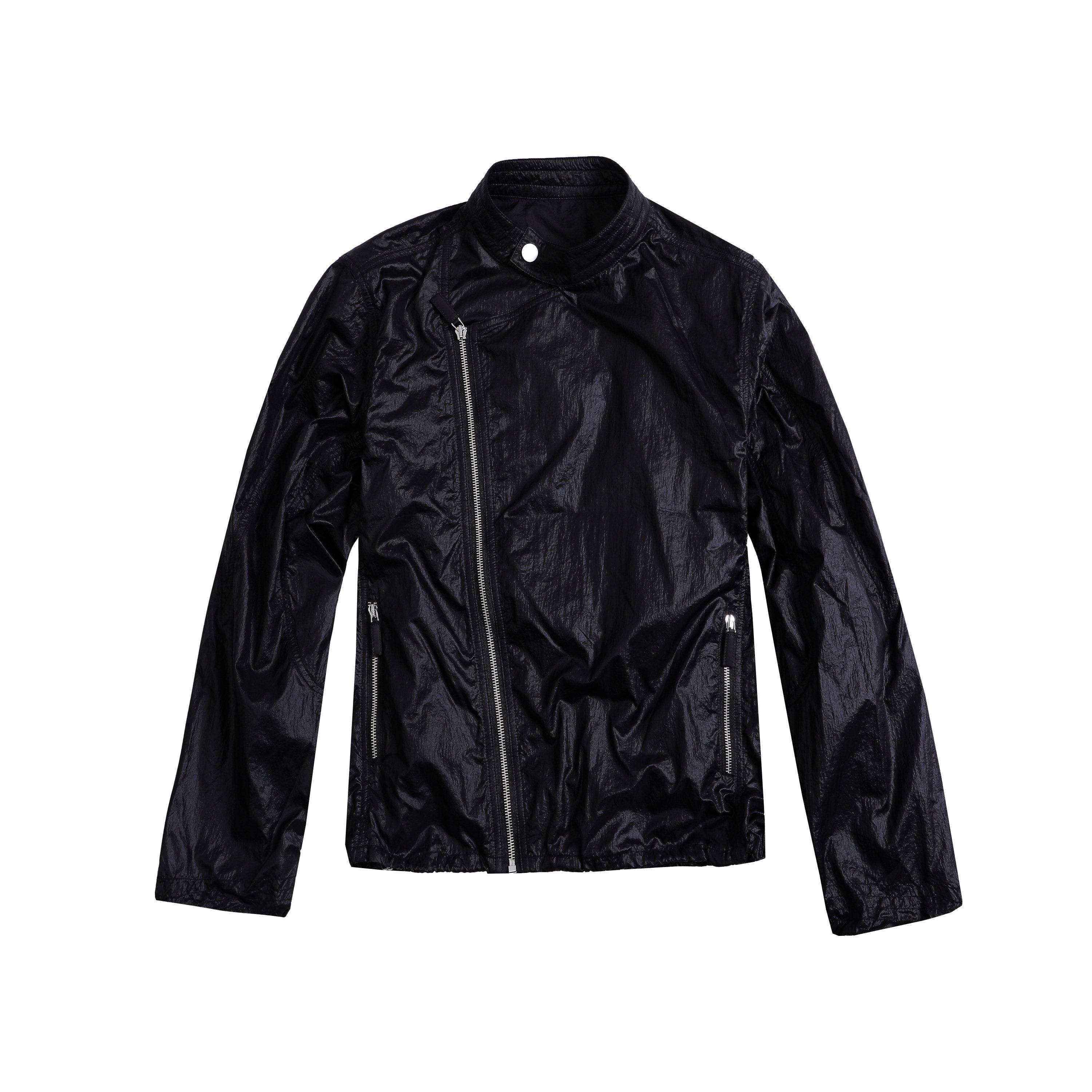 Northbutsouth_Black_Matte_Asymmetrical_Zipper_Stand_Collar_Women&