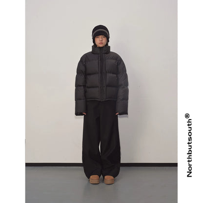 Northbutsouth Black Matte Collar Down Jacket With 300g White Duck Down MISSTT