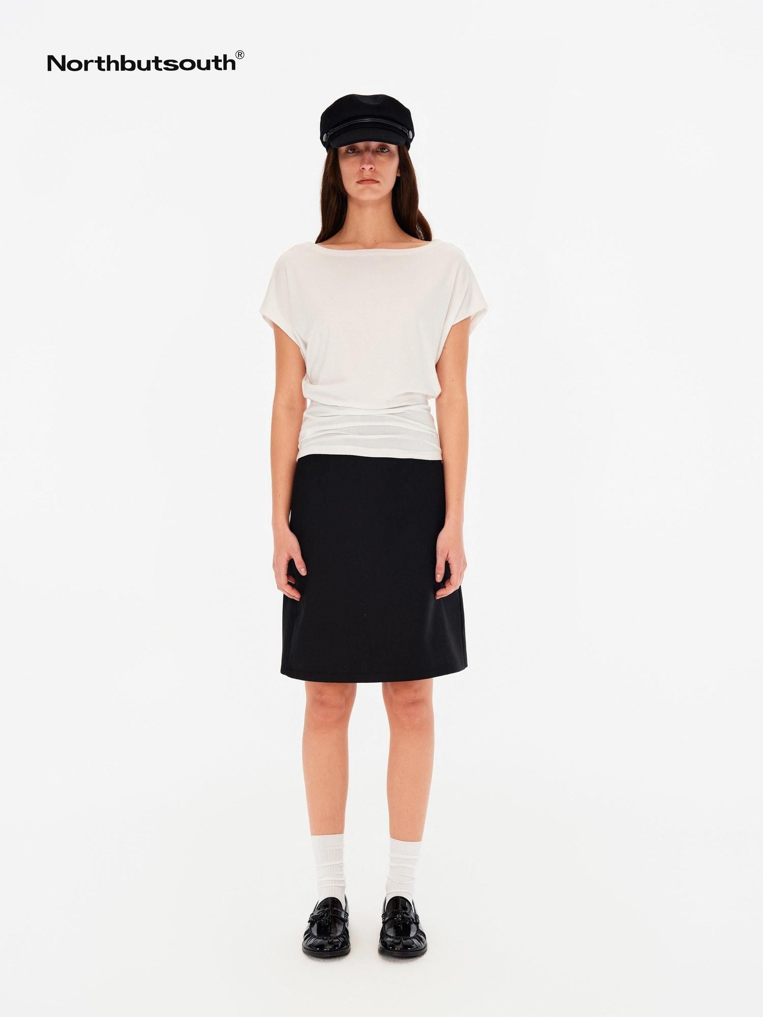 Northbutsouth Black Mid Low Waist A Line Women&