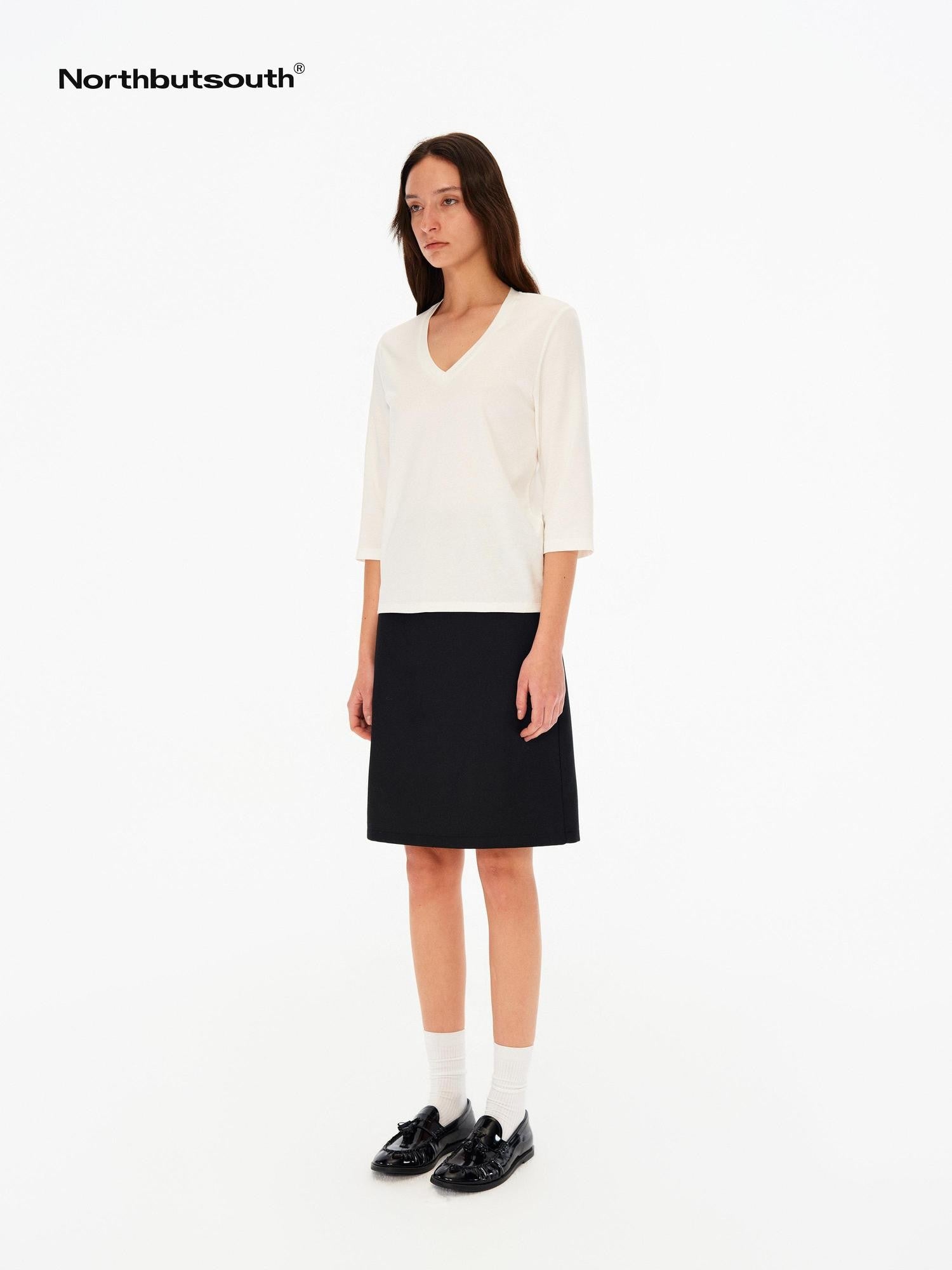 Northbutsouth Black Mid Low Waist A Line Women&