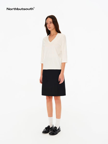 Northbutsouth Black Mid Low Waist A Line Women&