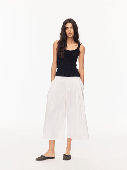 Northbutsouth Black Openwork U Neck Slim High Stretch Women&