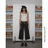 Northbutsouth Black Striped Wide Leg Trousers MISSTT