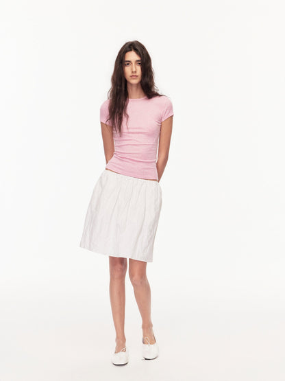Northbutsouth Black Textured Pressed Pleats Elastic Waist Women&