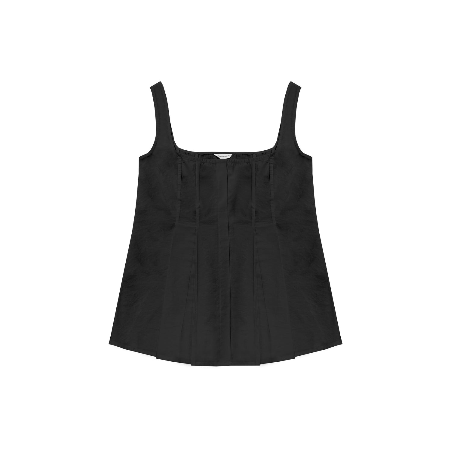 Northbutsouth_Black_White_Sheen_Panel_Square_Neck_Puffy_Women&