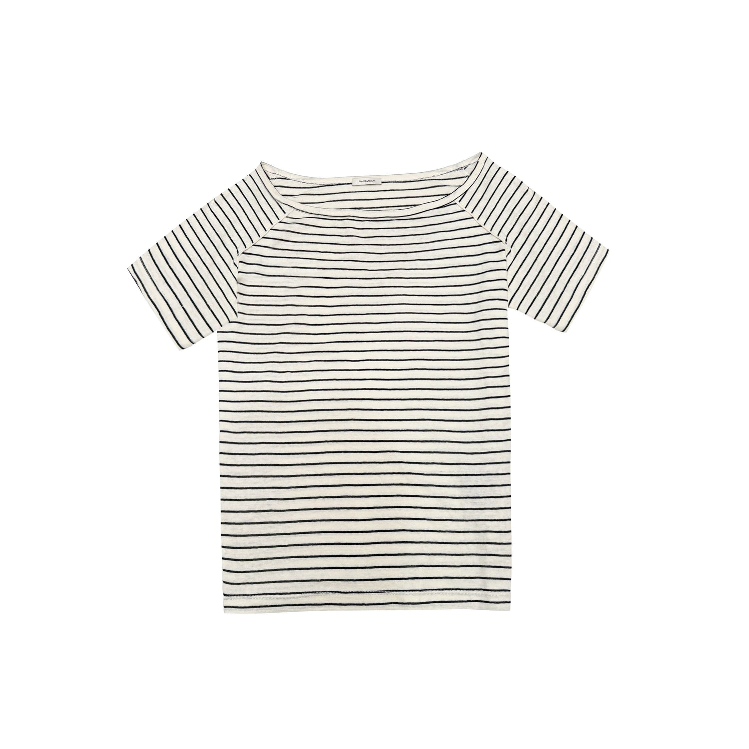Northbutsouth_Black_White_Striped_Slanted_Shoulder_Women&
