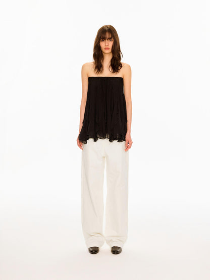 Northbutsouth Black White Washed Slanted Pockets Women&