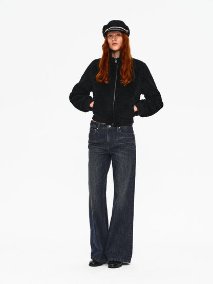 Northbutsouth Blue Black Washed Distressed Slub Low Rise Women&