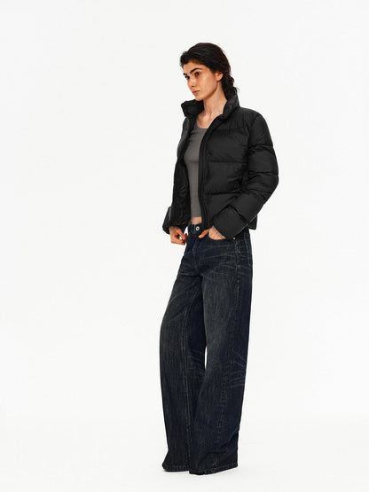 Northbutsouth Blue Black Washed Distressed Slub Low Rise Women&