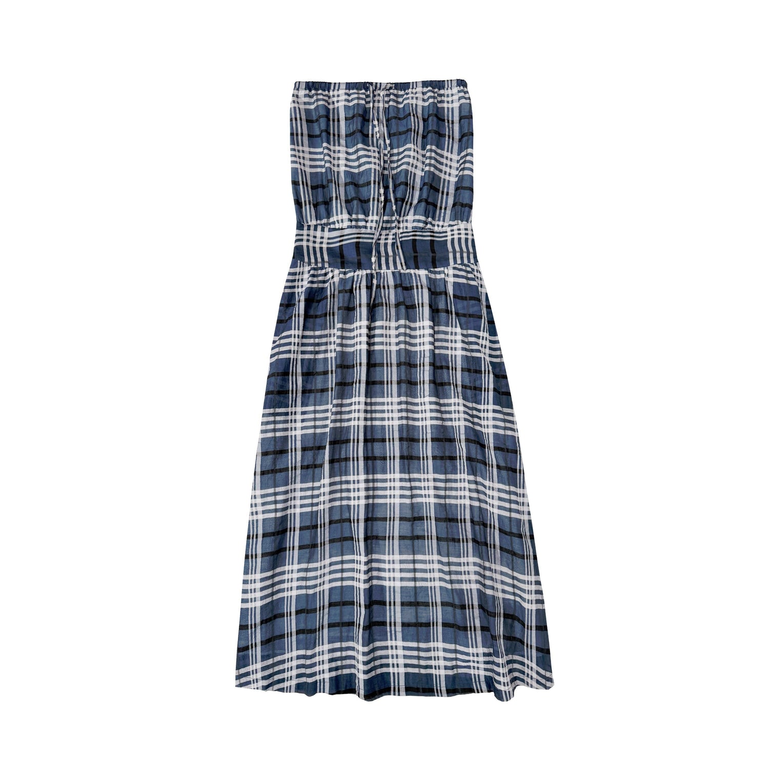 Northbutsouth_Blue_Shirred_Tie_Vintage_Plaid_Women&