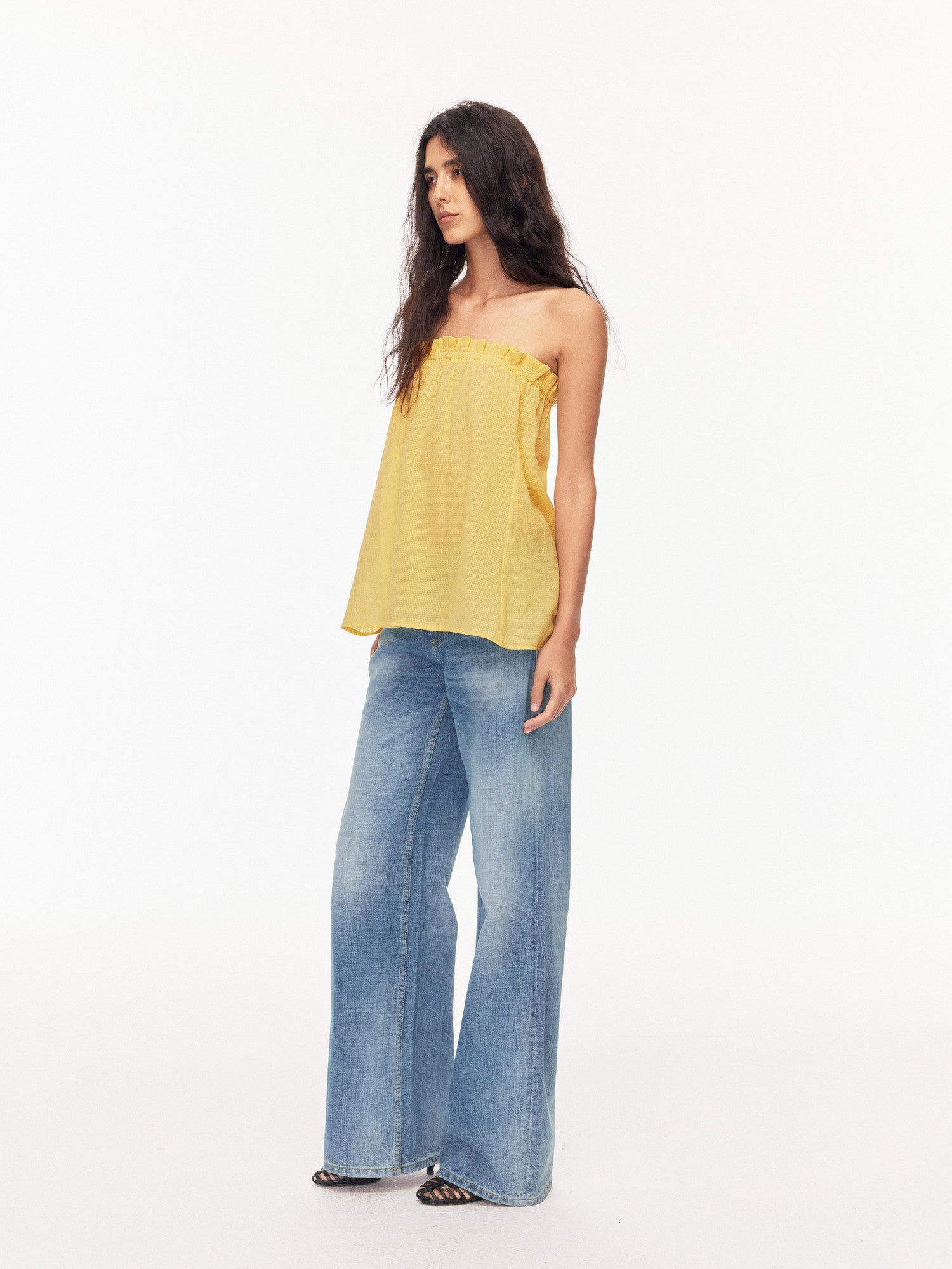 Northbutsouth Blue Whisker Washed Mid Low Rise Relaxed Women&