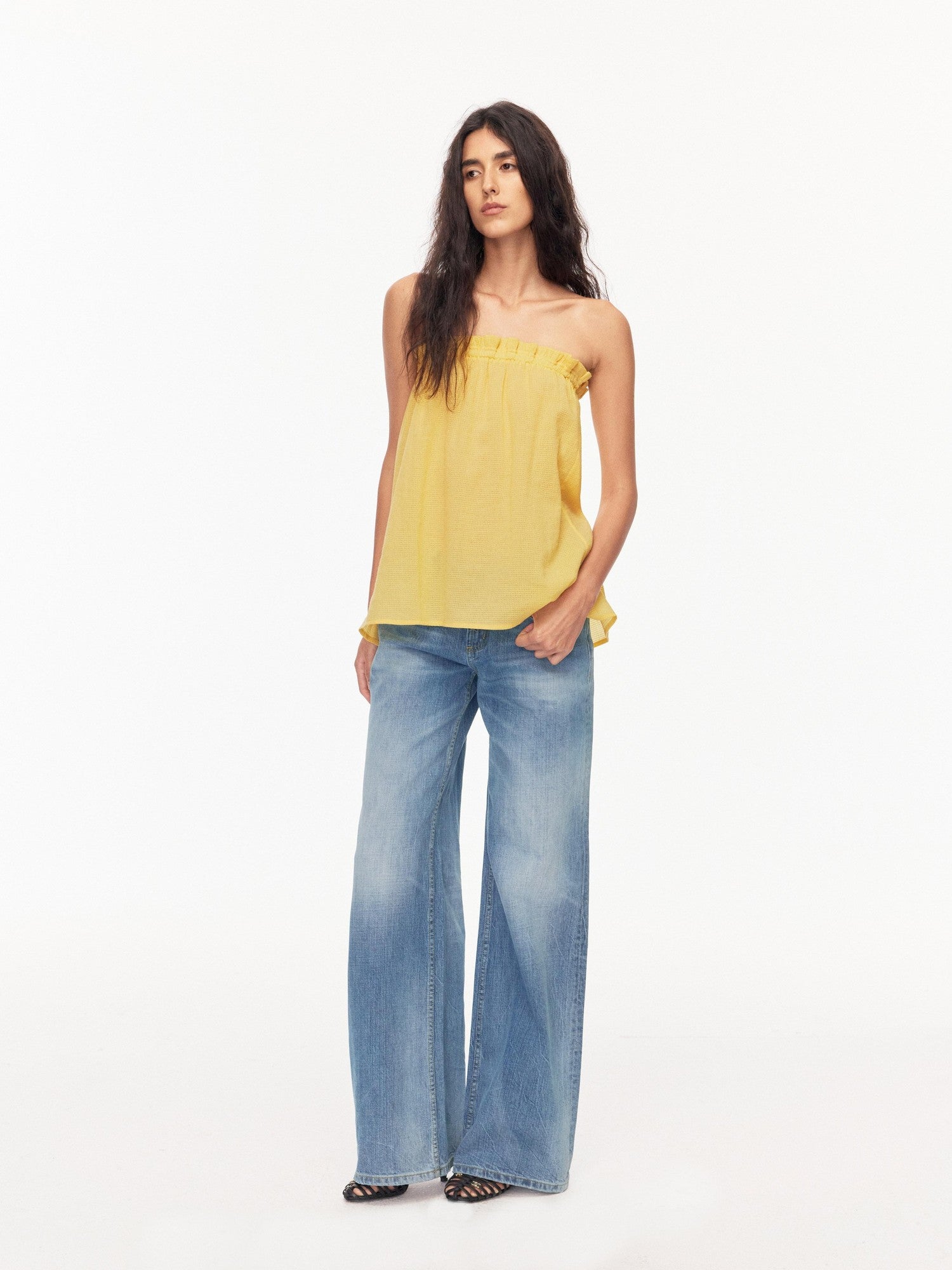 Northbutsouth Blue Whisker Washed Mid Low Rise Relaxed Women&