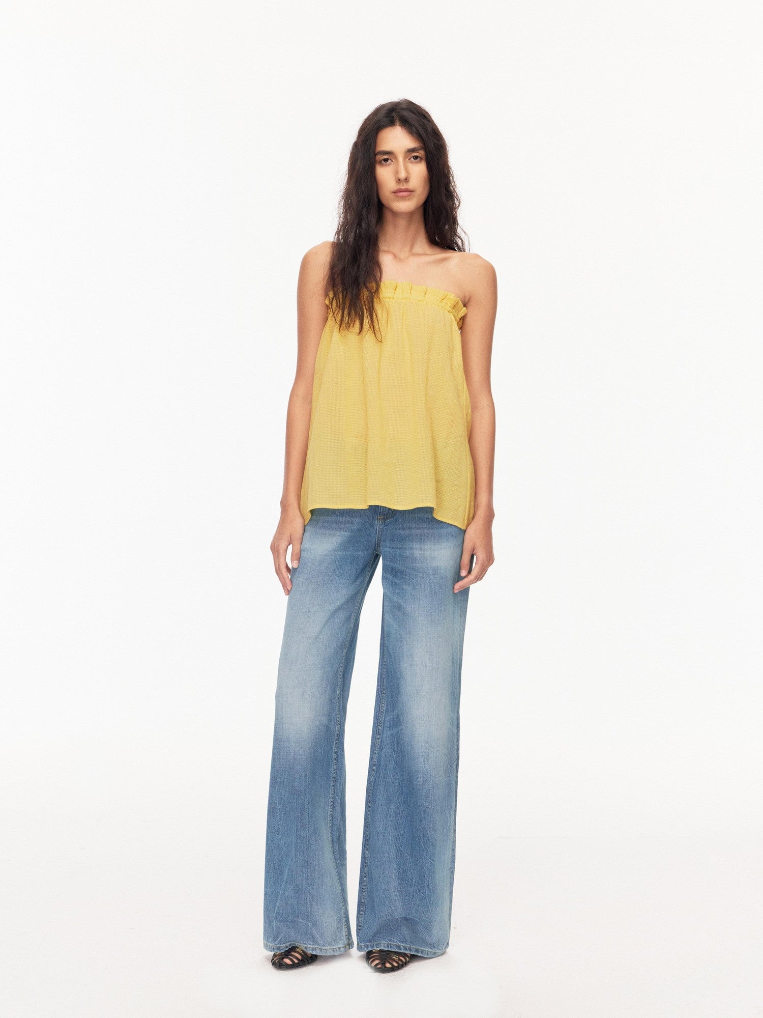 Northbutsouth Blue Whisker Washed Mid Low Rise Relaxed Women&
