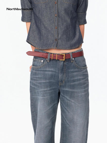 Northbutsouth Brass Single Side Buckle Small Square Head Women&