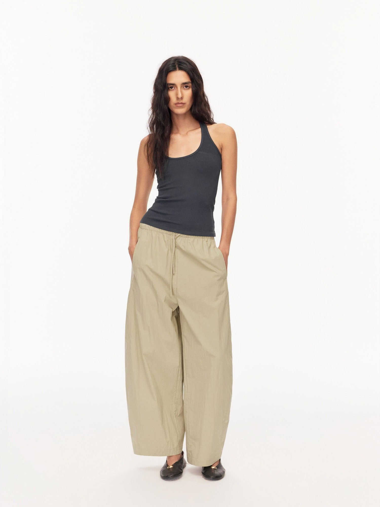 Northbutsouth Breathable Drawstring Split Curved Seam Women&