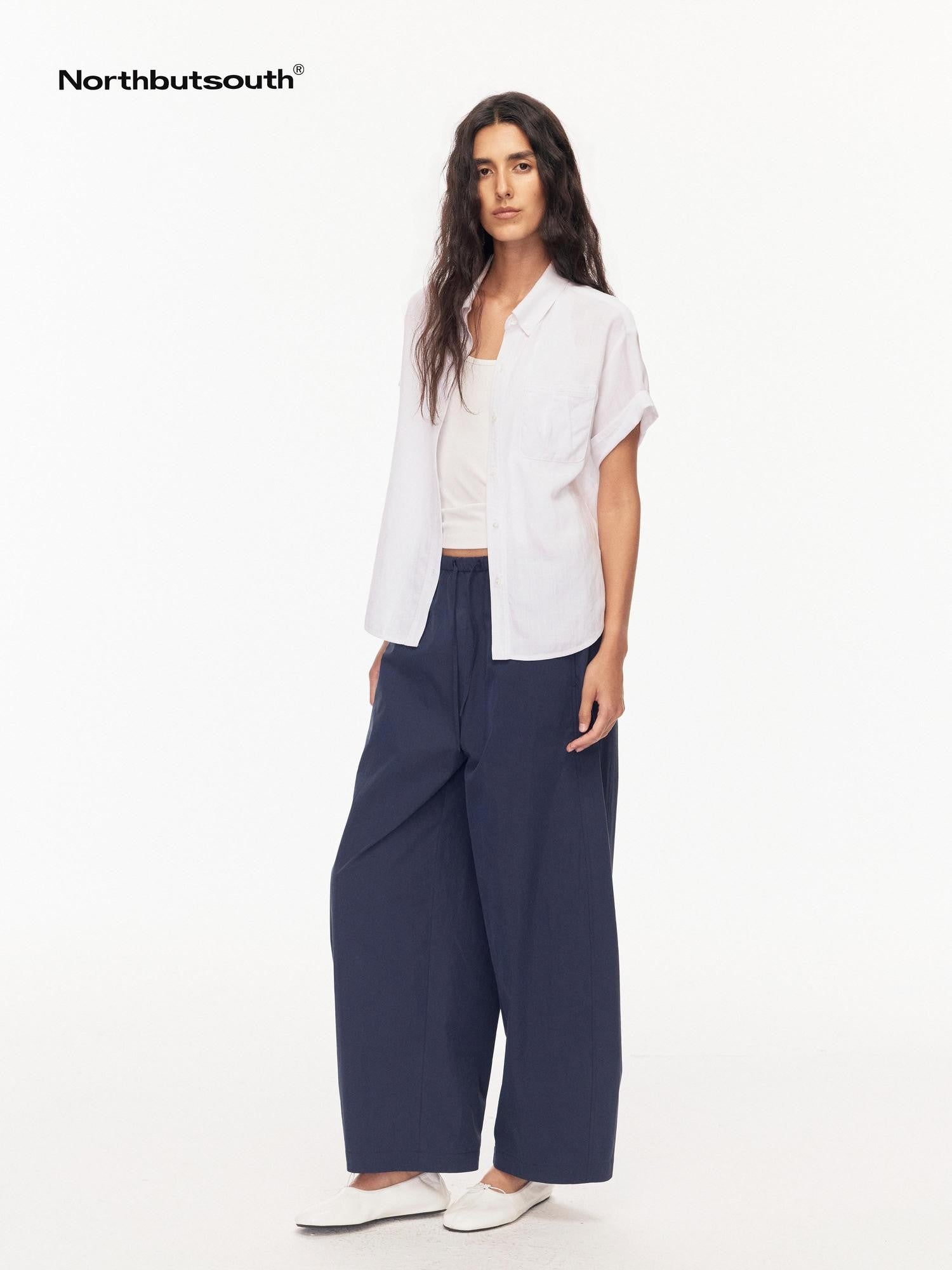 Northbutsouth Breathable Drawstring Split Curved Seam Women&
