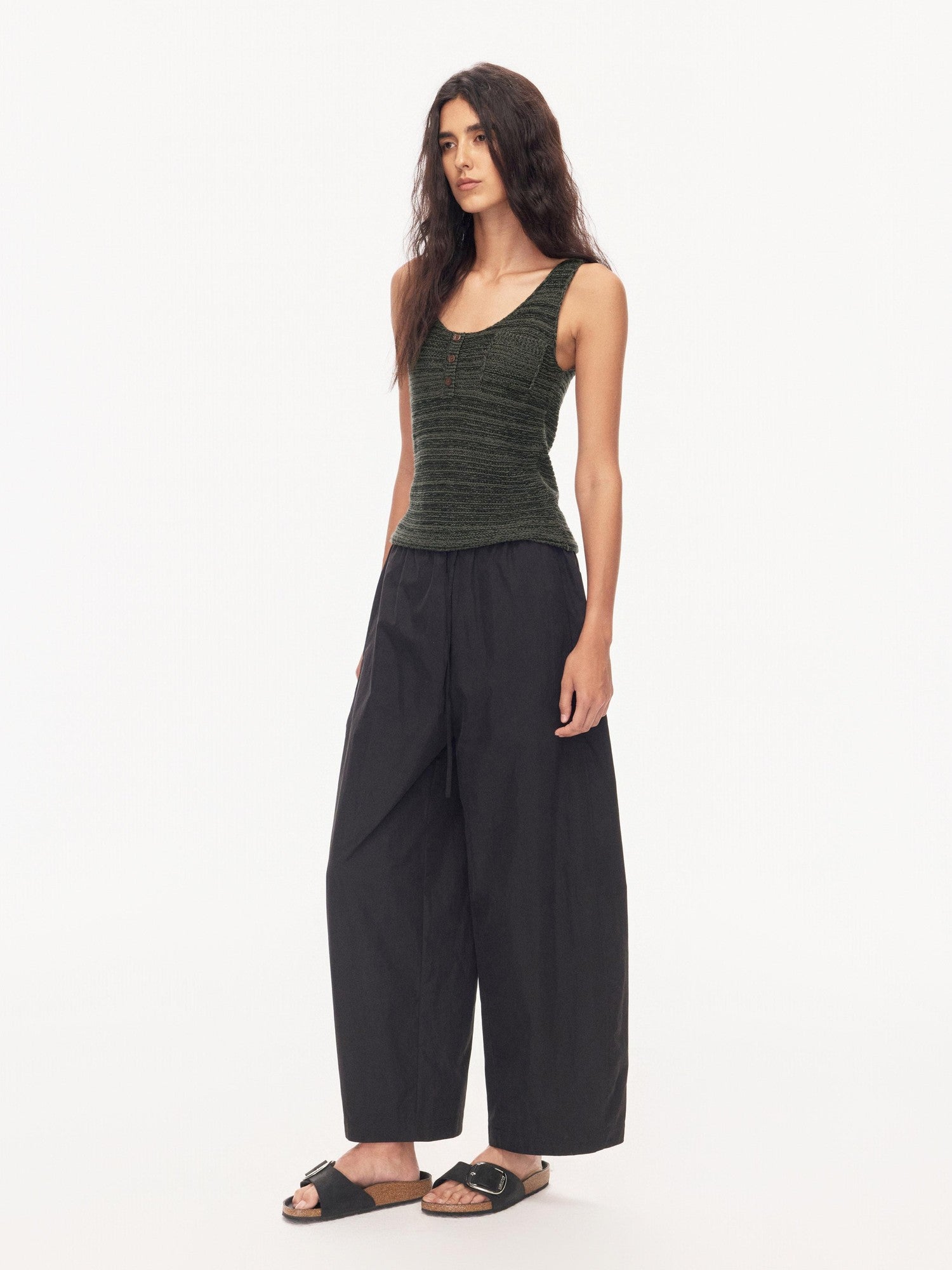 Northbutsouth Breathable Drawstring Split Curved Seam Women&