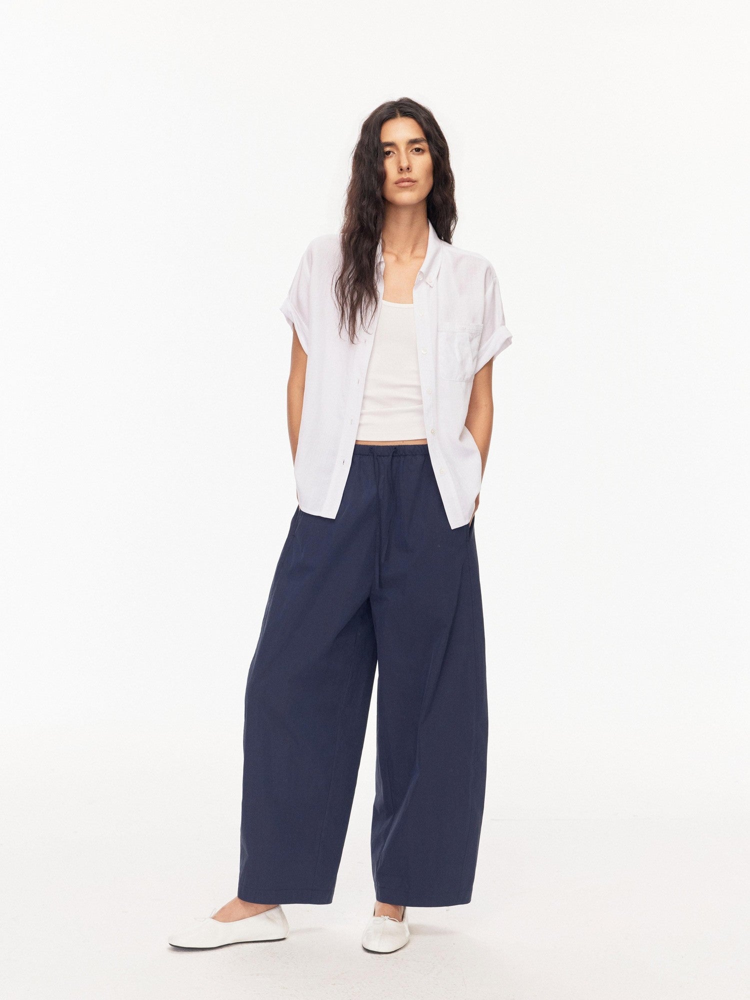 Northbutsouth Breathable Drawstring Split Curved Seam Women&