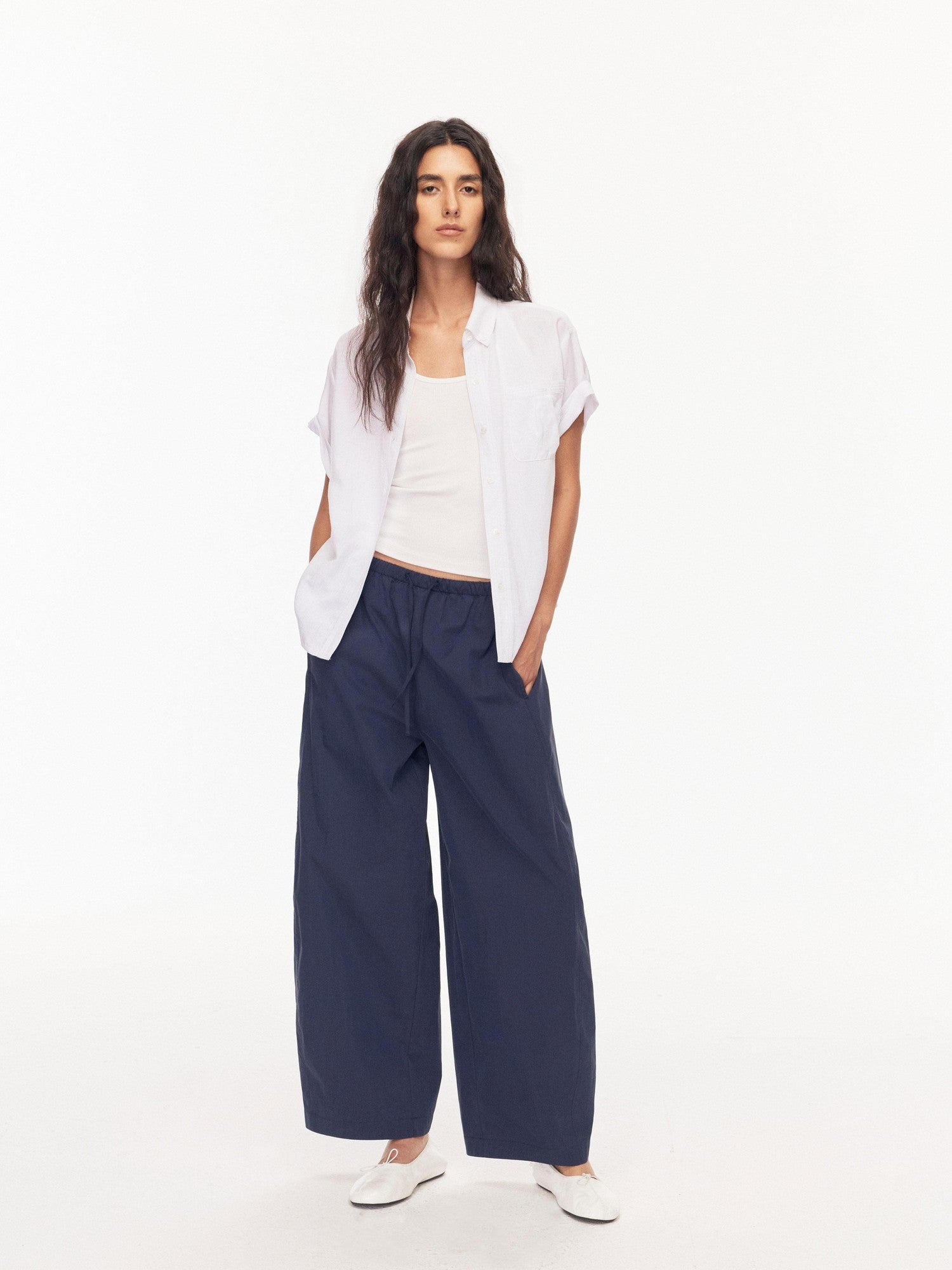 Northbutsouth Breathable Drawstring Split Curved Seam Women&