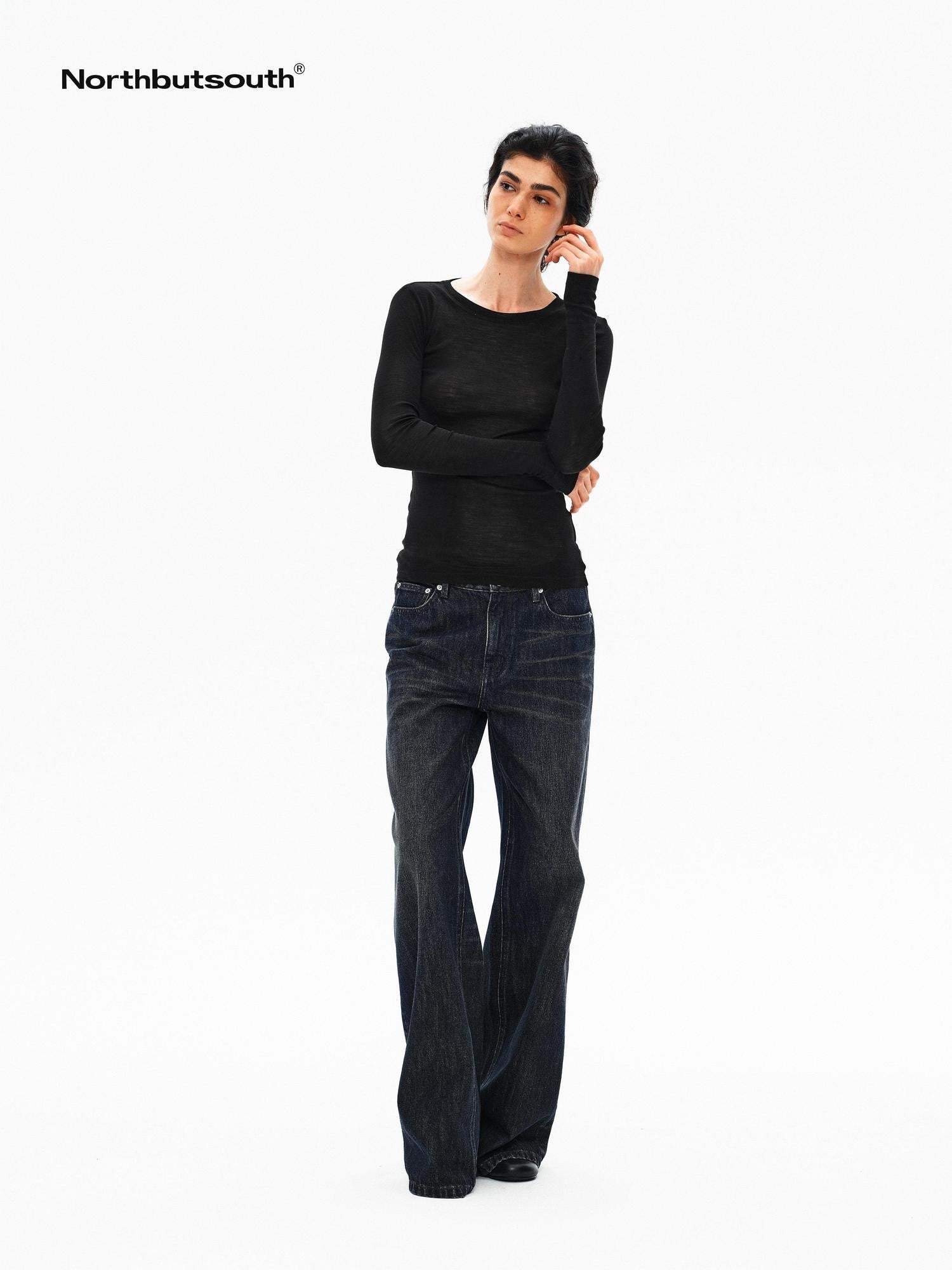 Northbutsouth Breathable Slim Crew Neck Women&