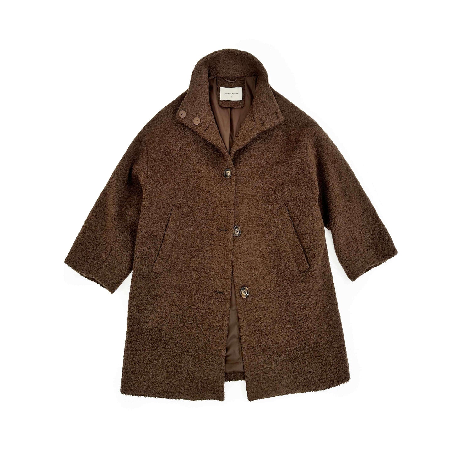 Northbutsouth_Brown_Textured_Cocoon_Women&