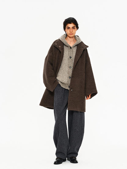 Northbutsouth Brown Textured Cocoon Women&